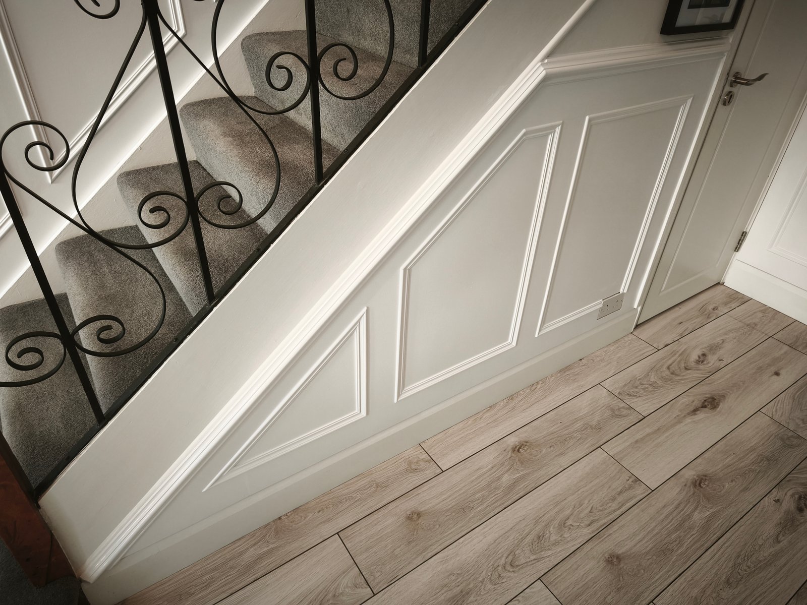 Rathfarnham understairs panelling, finished