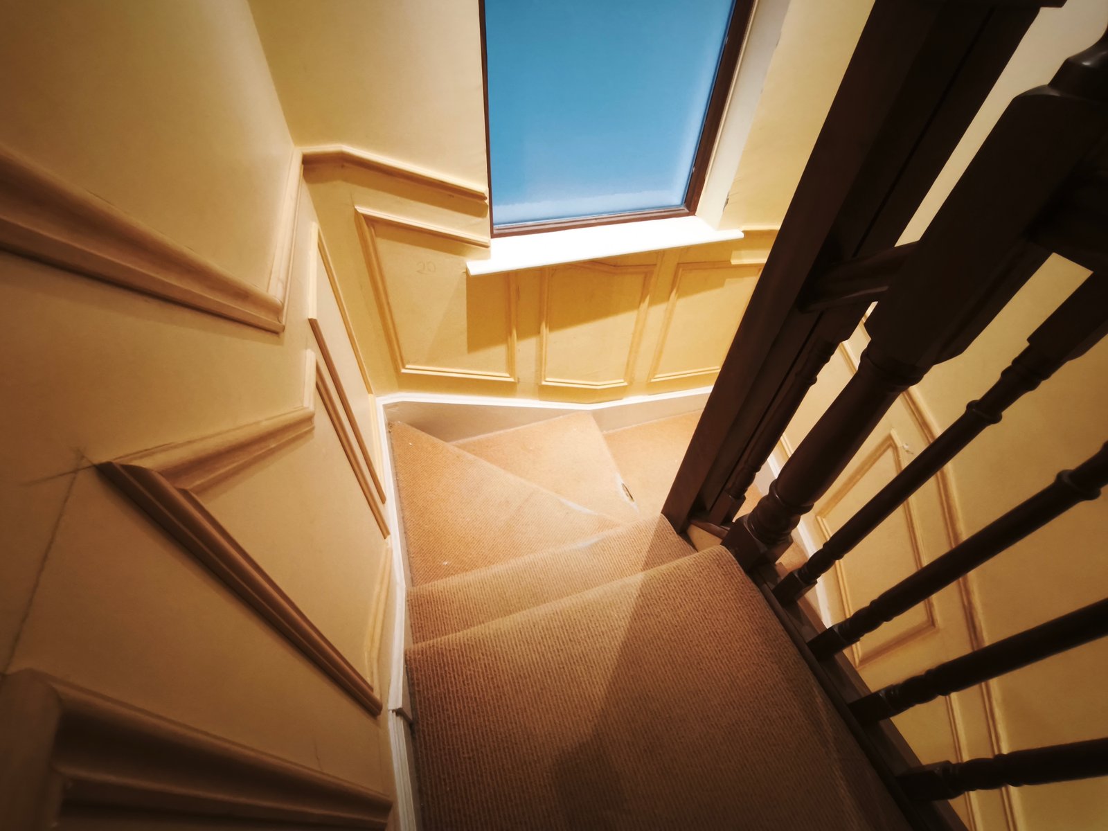 Shankill stairwell panelling, finished view two
